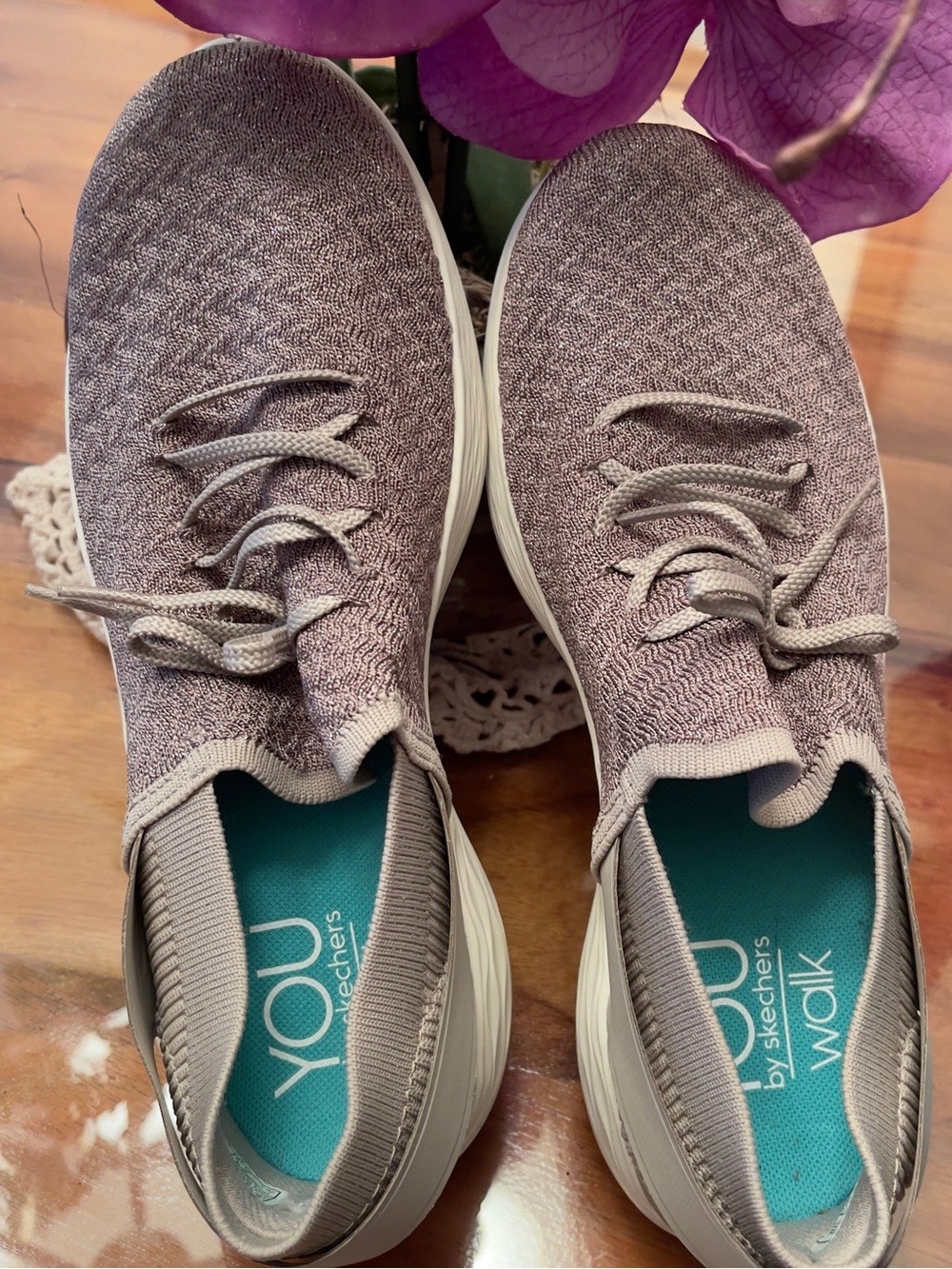 Skechers YOU by Skechers Walk Women's Slip-On Knit Sneakers - Mauve